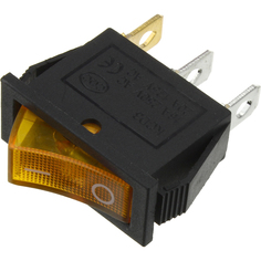 Выключатель 14Х34 желтый подсветка 3КОНТ KCD3-101N11CYB No Brand