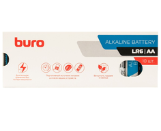 Батарея Buro Alkaline LR6 AA (10шт) коробка