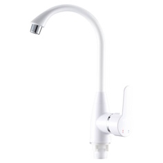 Смеситель для кухни, РМС, с картриджем, пластиковый корпус, белый, PL5-017F