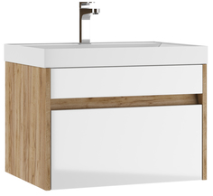 Тумба под умывальник Домино подвесная "Classica 60" Karlo с одним ящиком В1 Дуб Вотан