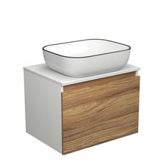 Тумба с раковиной 60 Bau (Тумба 60 + раковина Stil Black Rand 50х40, белая) Bauedge