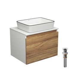 Тумба с раковиной и выпуском Bau (Тумба 60 + раковина 48х37 + выпуск) Bauedge