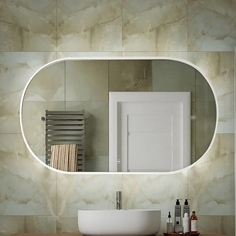 Зеркало Art&Max Bari 110, с подсветкой, белое AM-Bar-700-1100-DS-F-White