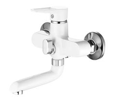 Смеситель для ванны и душа, с коротким изливом Dionis DUB3-FW-302, белый