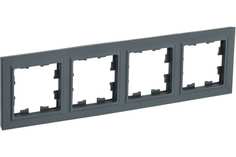 IEK Brite рамка 4-местная ру-4-брг графит BR-M42-K53