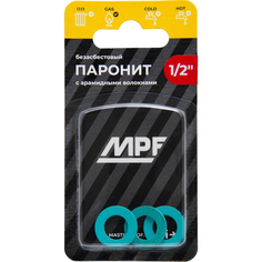 ПРОКЛАДКА ДЛЯ ВОДЫ 1/2" ПАРОНИТОВАЯ БЕЗАСБЕСТОВАЯ (3 ШТ.) (10/150) "MPF"