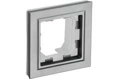 IEK BRITE Рамка 1-мест. IP44 РУ-1-БрС-44 сталь