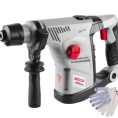 Перфоратор SDS Plus ЗУБР Профессионал ЗП-30-900 К + рабочие перчатки