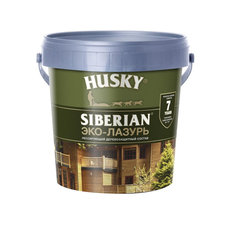 Пропитка для дерева HUSKY SIBERIAN полуматовая красное дерево махагон 9л