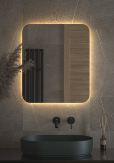 Зеркало с LED-подсветкой настенное OPTI DEFESTO 60x70 см, DF 2816