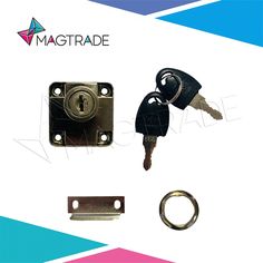 Мебельный замок для выдвижных ящиков, с планкой, хром Magtrade