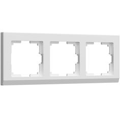 Комплект рамка для розетки и выключателя Werkel Stark W0031801 на 3 поста белый 2 шт.