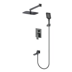 Душевая система встраиваемая со смесителем Panta Vogue PT939009BGM оружейная сталь