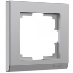 Комплект рамка для розетки и выключателя Werkel Stark W0011806 на 1 пост серебряный 2 шт.