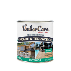 Масло для террас и фасадов Facade & Terrace Oil, Натуральное дерево, полуматовое, 0.75 л Timber Care