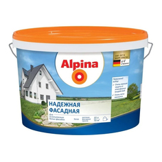 Краска фасадная Alpina Надежная, матовая, белая, 12 л