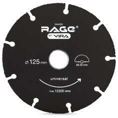 Диск отрезной универсальный 125 мм для УШМ RAGE by VIRA 594325
