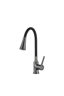 Смеситель для кухни с гибким изливом Frap F4044-9 оружейная сталь