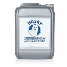 Акриловый глубокопроникающий грунт с индикатором HUSKY 10л