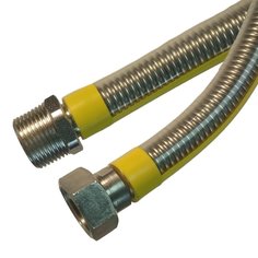 Подводка для газа 1/2"х0.6 м, Г-Ш, сильфон ПВХ, Tuboflex