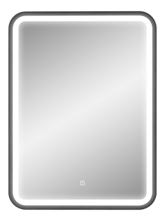 Зеркало "Пинта" с Led подсветкой в черной раме МДФ 600х800 Aris