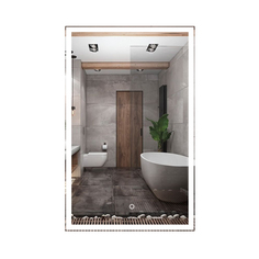 Зеркало для ванной с подсветкой, настенное, Air Glass, "Valled", 50 х 80 см