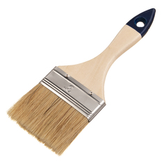 Кисть плоская смешанная щетина 75х12 мм для красок и антисептиков на водной основе No Brand