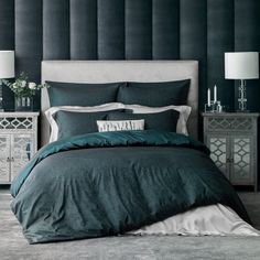 Комплект постельного белья Togas Готье кинг сайз смесовой изумрудный