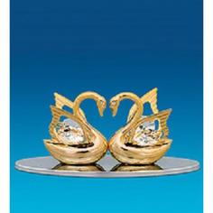 Фигурка декоративная crystal temptations, Визитница Два лебедя, 10 см