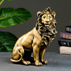 Фигура "Лев" золото, 13х23х26см Хорошие сувениры