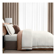 Комплект постельного белья Togas Линари семейный хлопок 50 x 70 см бело-коричневый