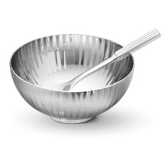 Солонка с ложкой Georg Jensen Бернадот 7,4 см