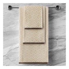 Полотенце Togas Эмеральд 50x100 см махровое бежевое с коричневым