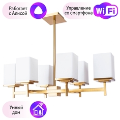 Потолочная люстра Combo Lustr 4504/17 LM-6-A Divinare FAWARIS с поддержкой Алиса