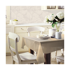 Скатерть Вилина Элегия 001-beige, ПВХ, 110 x 135 см, бежевая