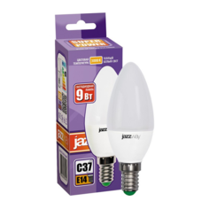 Лампа светодиодная PLED- SP C37 9w E14 3000K-Е Jazzway свеча