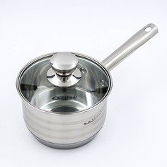 Ковш «Элис», 1,8 л, стеклянная крышка, металлическая ручка Katun