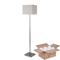 Торшер с лампочкой Arte Lamp North A5896PN-1CC+Lamps