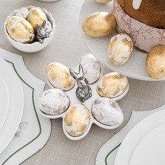 ФАЛЬБЕР бел.-сереб. Блюдо для яиц 18.5x15.5x8, 1 пр Togas