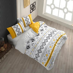 Комплект постельно белья ATLASPLUS, евро, наволочки 50х70 см, ранфорс, Onvoge-Sari