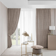 Комплект штор с подхватами на ленте Togas Нанти 260x275 см полиэстер бежевый 4 предмета