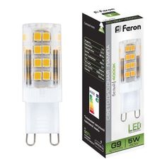 Лампочка светодиодная Feron LB-432, 25770, 5W, G9 (комплект 10 шт.)