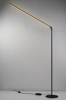 Торшер светодиодный NEWLAMP Lettore Lampa. Серебро. LED, диммируемый, с пультом ДУ.