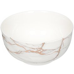 Салатник керамика, круглый, 14 см, 0.55 л, Белый мрамор, Daniks