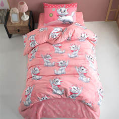 Комплект постельно белья ATLASPLUS, 1,5-спальный, наволочка 50х70 см, ранфорс, Сatsy