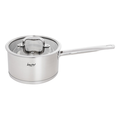 Ivlev Chef Royal Ковш 20х11 см 3,4 л, со стекл. крышкой, индукция, нерж.сталь 18/10