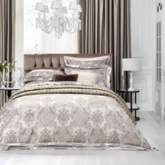 Комплект постельного белья Togas Рафаэль евро шелк светло-коричневый