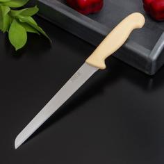 Нож кухонный Sima-land Pratik хлебный 17 см,нержавеющая сталь, пластик (43020)