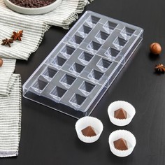 Форма для шоколада и конфет "Пирамида", 21 ячейка No Brand