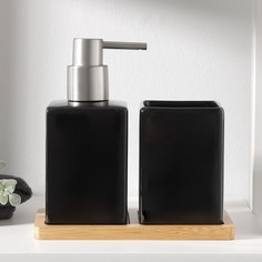 Набор аксессуаров для ванной комнаты SAVANNA Square, 3 предмета, черный